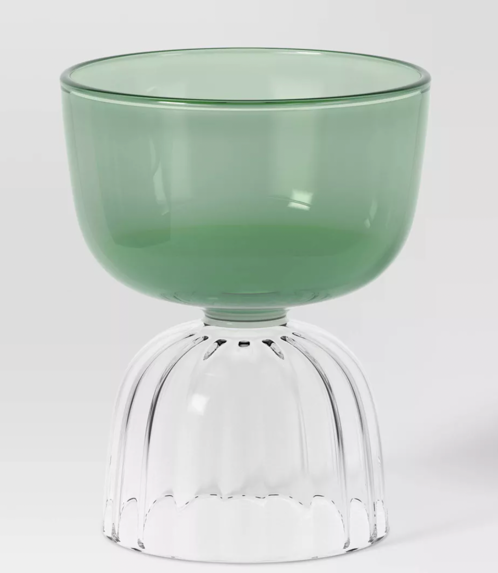 Green Cocktail Glass