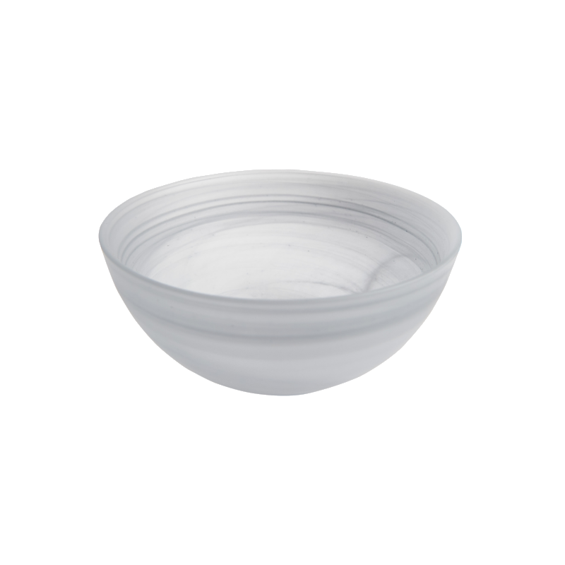 Light Grey Marbled Glass Bowl