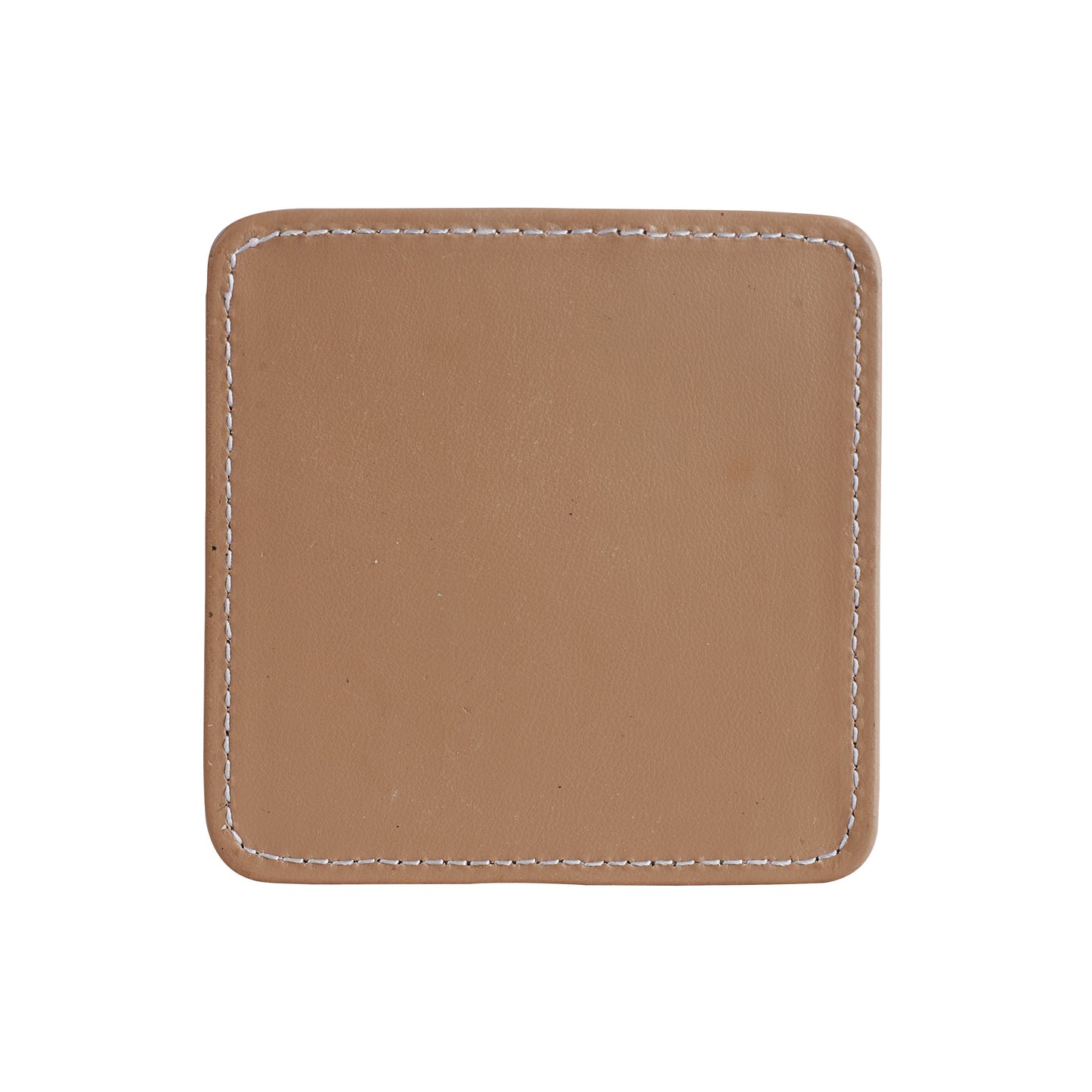 Double-Sided Red & Beige Leather Coaster