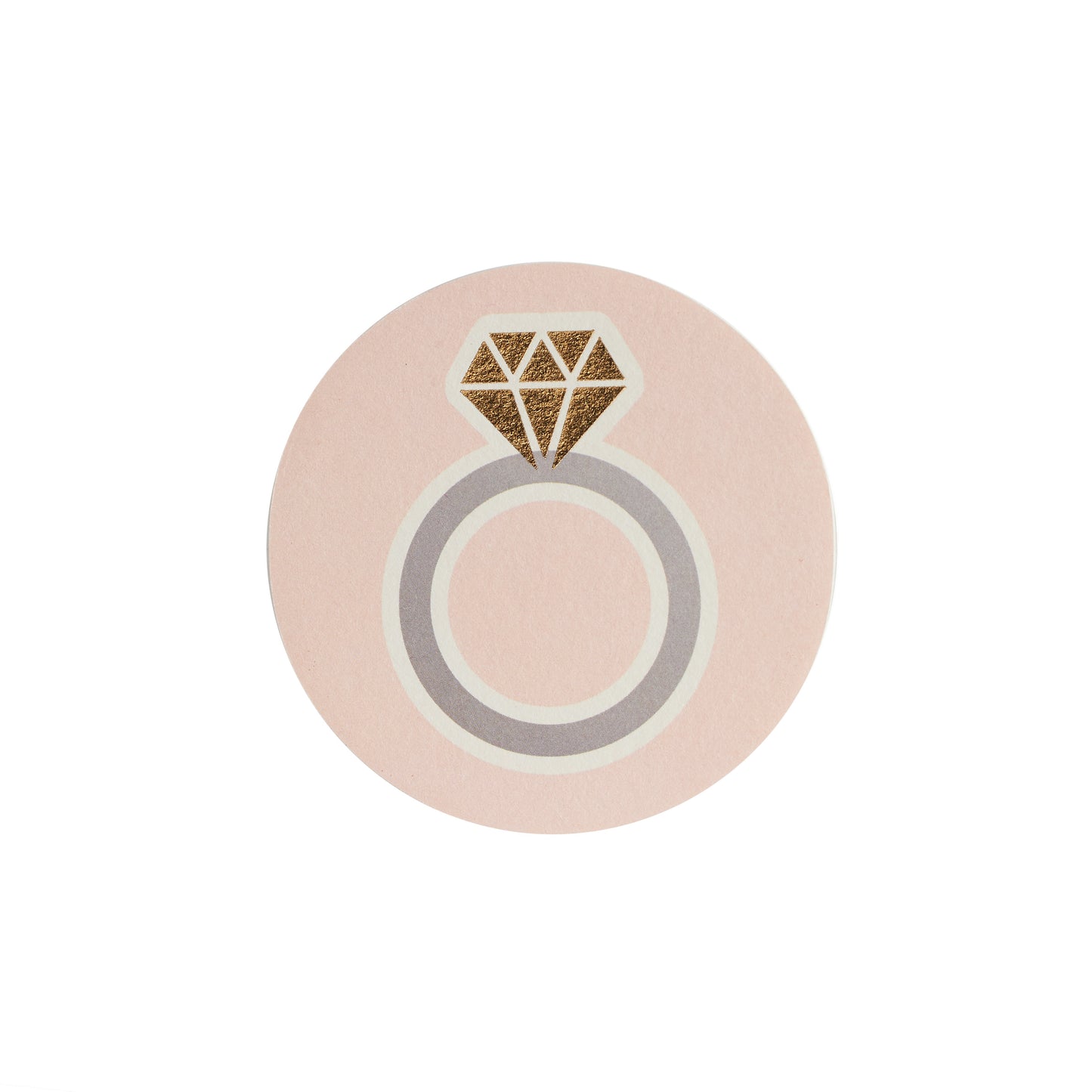 Pale Pink Ring Paper Coaster