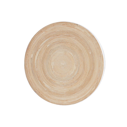 Wood Circular Coaster With White Edges