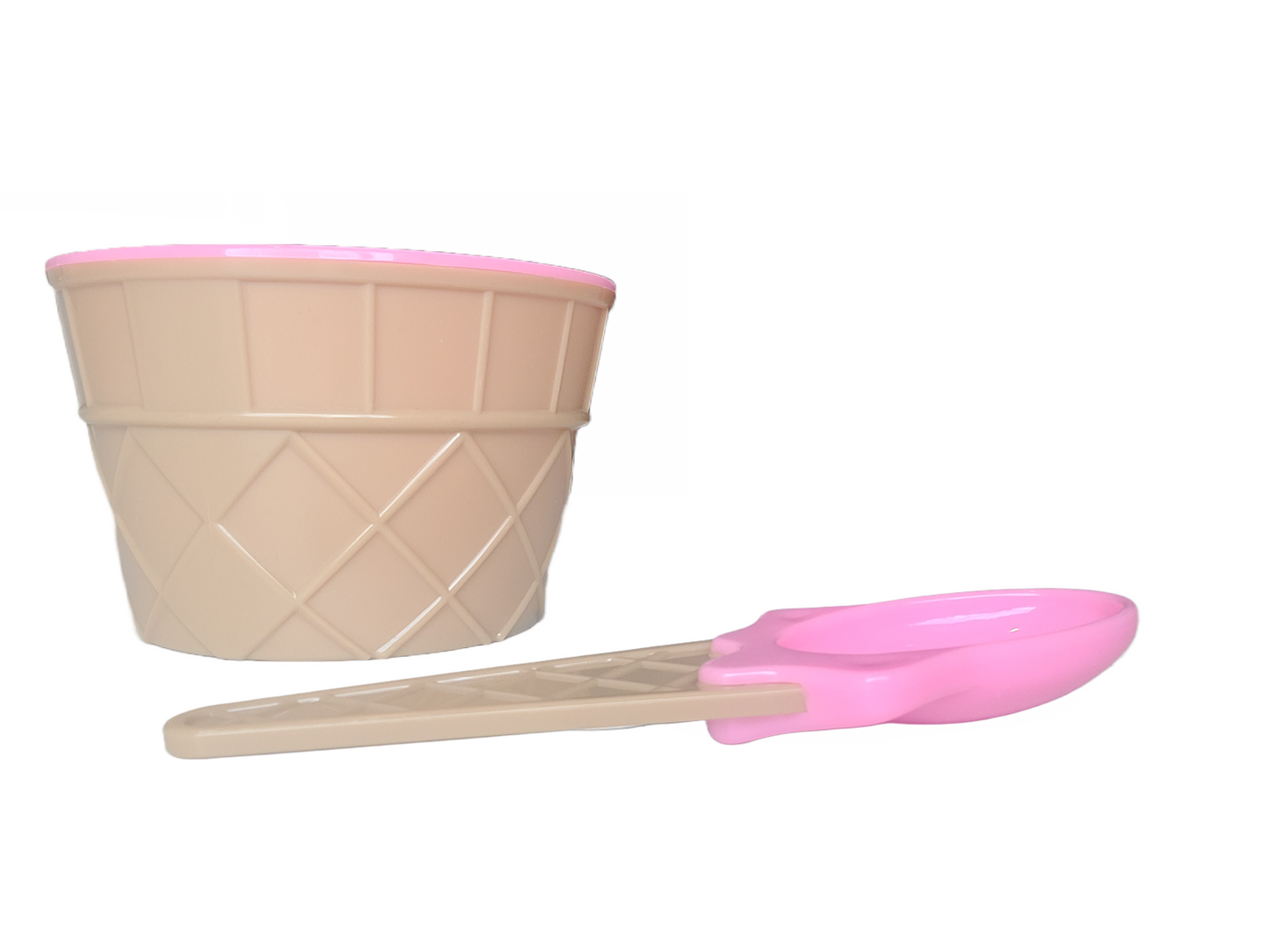 Pink Purple Ice Cream Bowl and Spoon