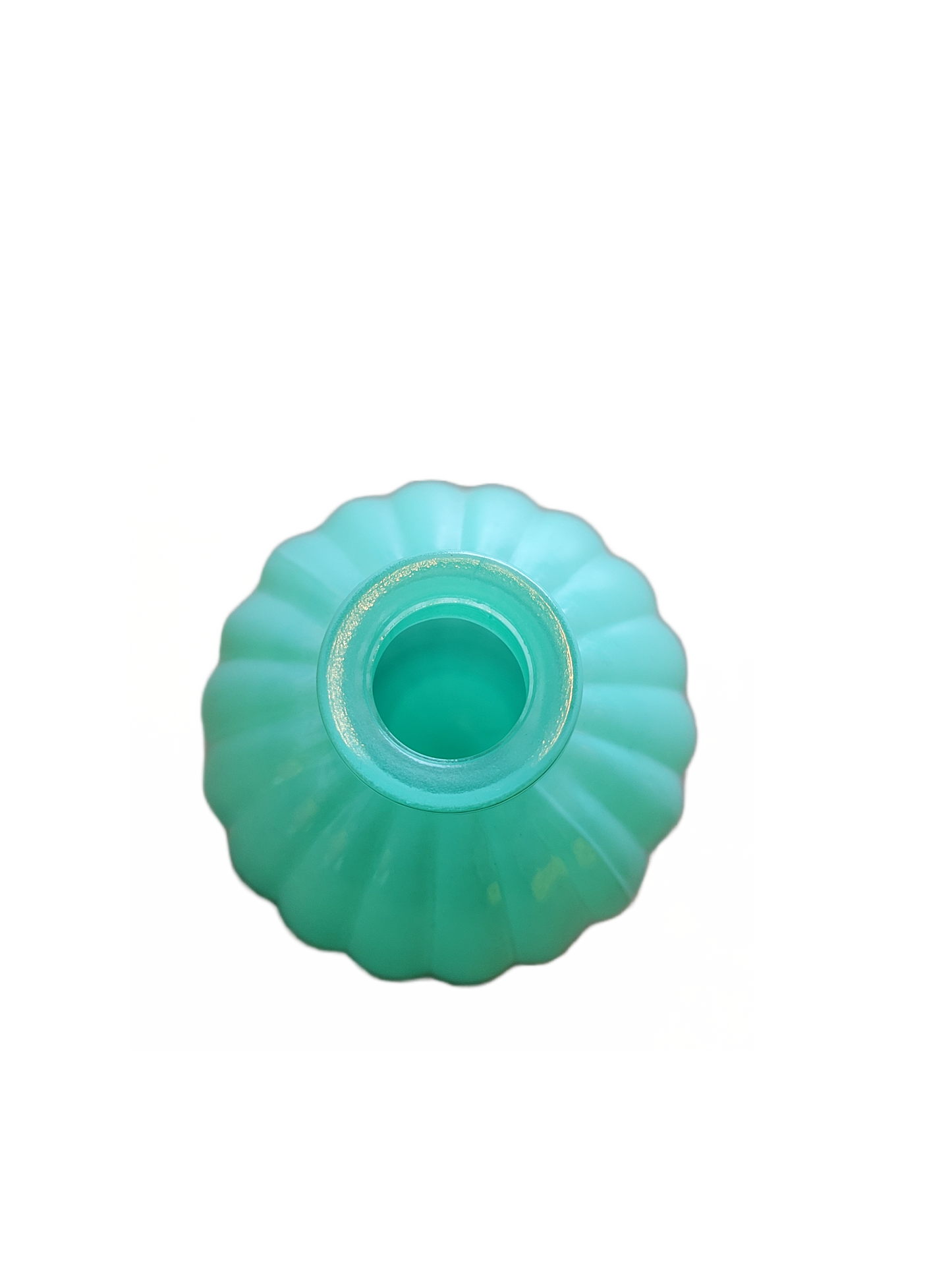 Seafoam Green Glass Candle Holder