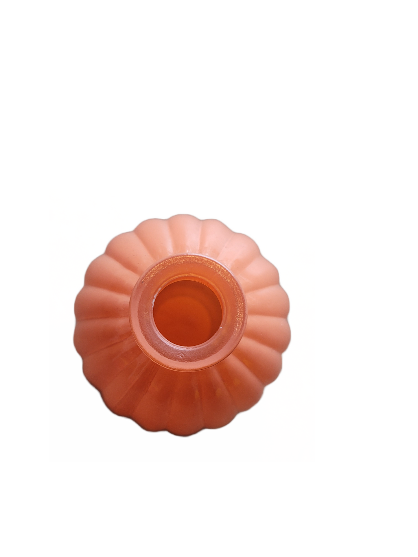 Coral glass candle holde