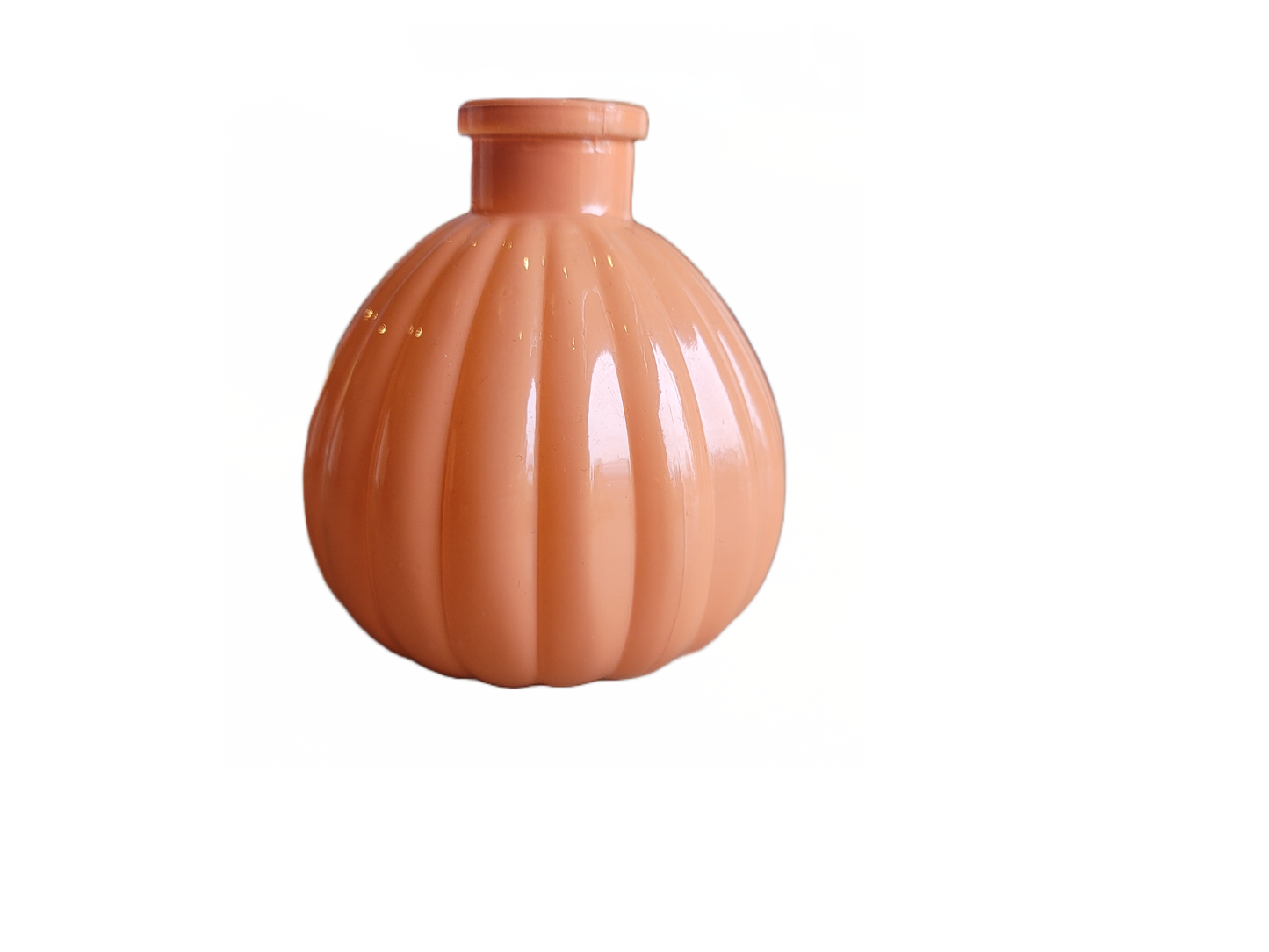 Coral glass candle holde