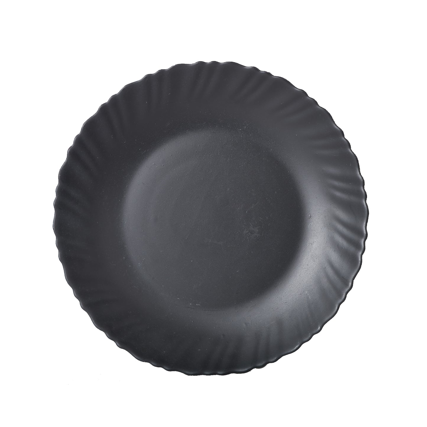 Md Black Plate With Wavy Edges