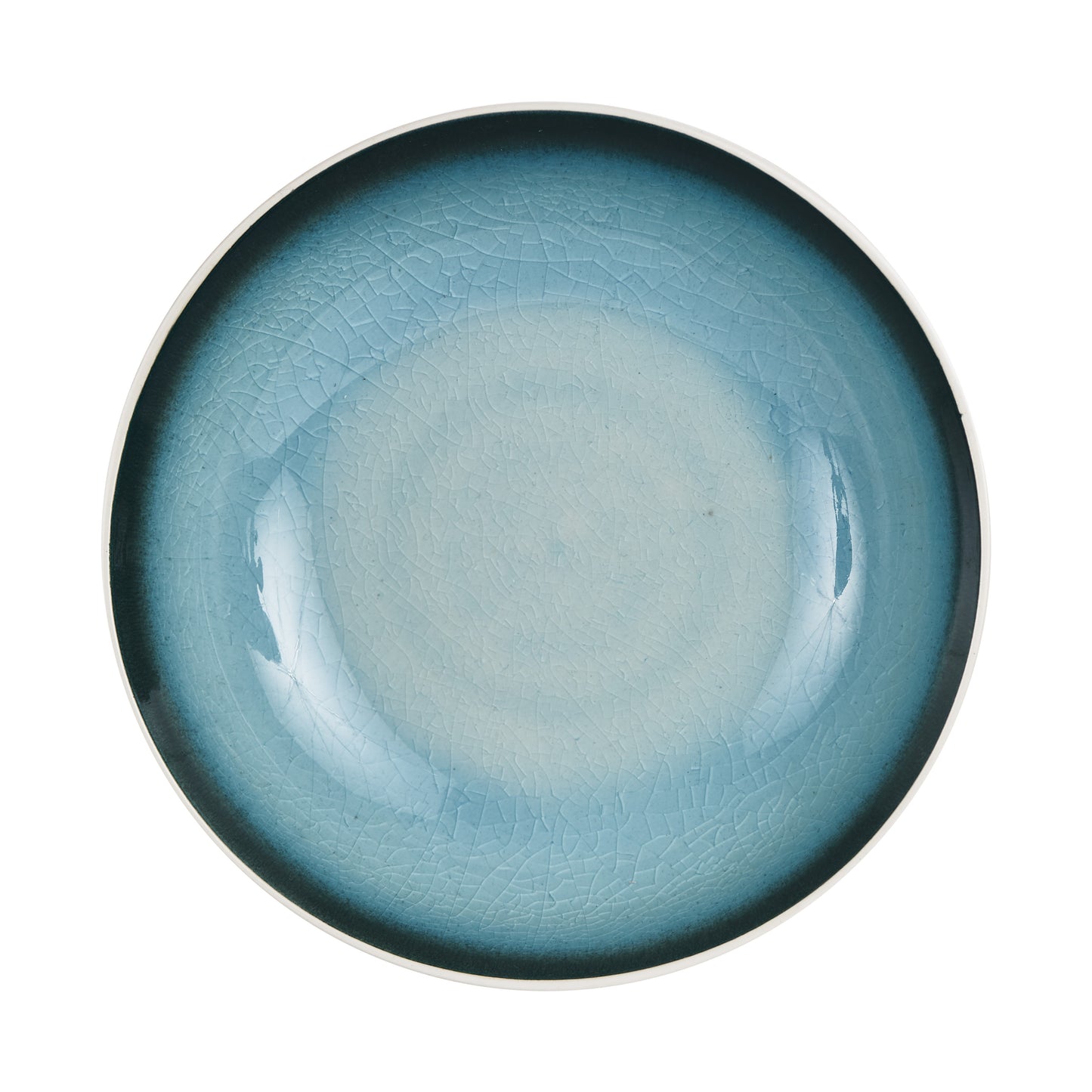 Md Multi-Tone Blue Bowl With White Exterior