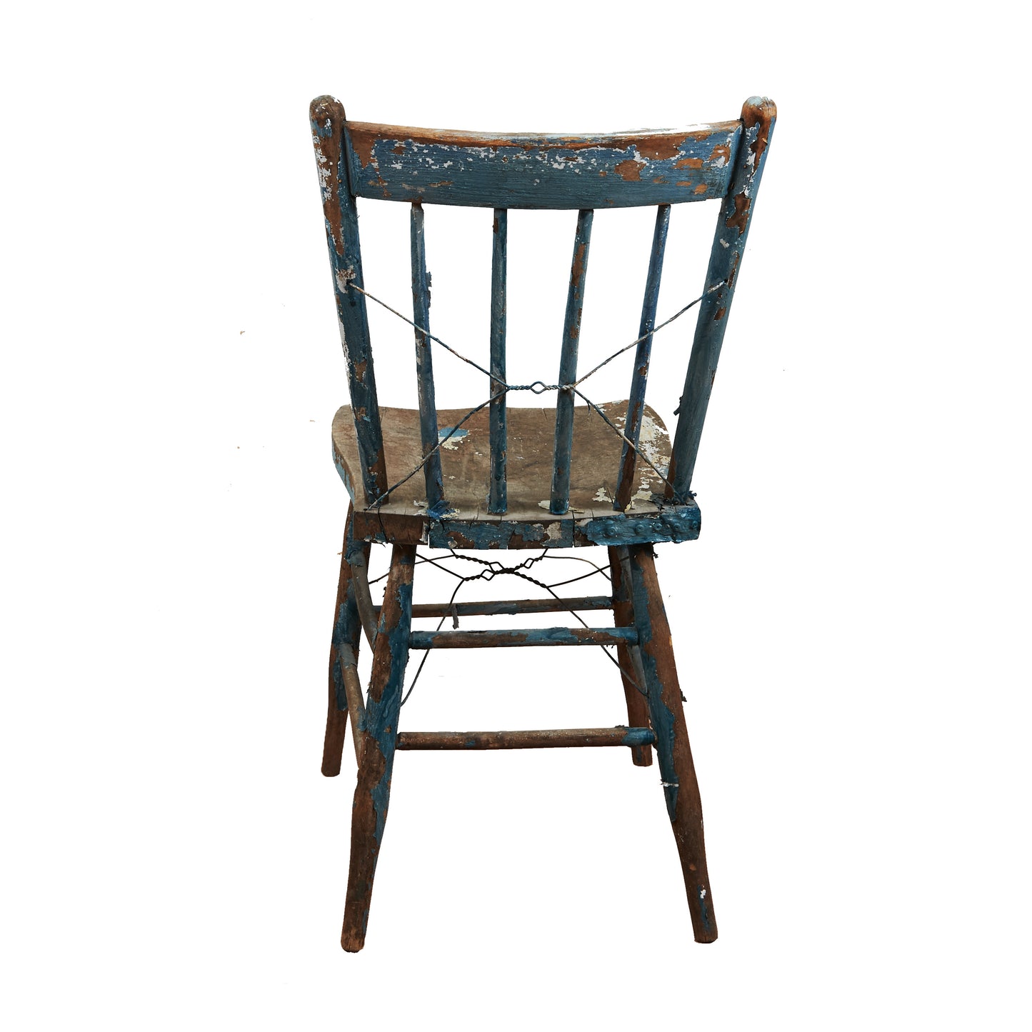 Worn Dark Blue Chair