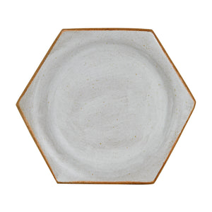 White Hexagon Plate