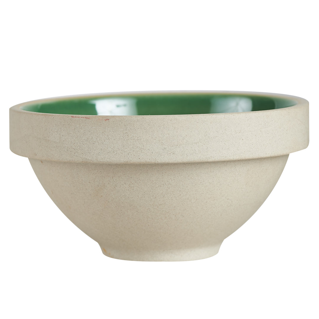 Sm Cream Bowl With Green Interior