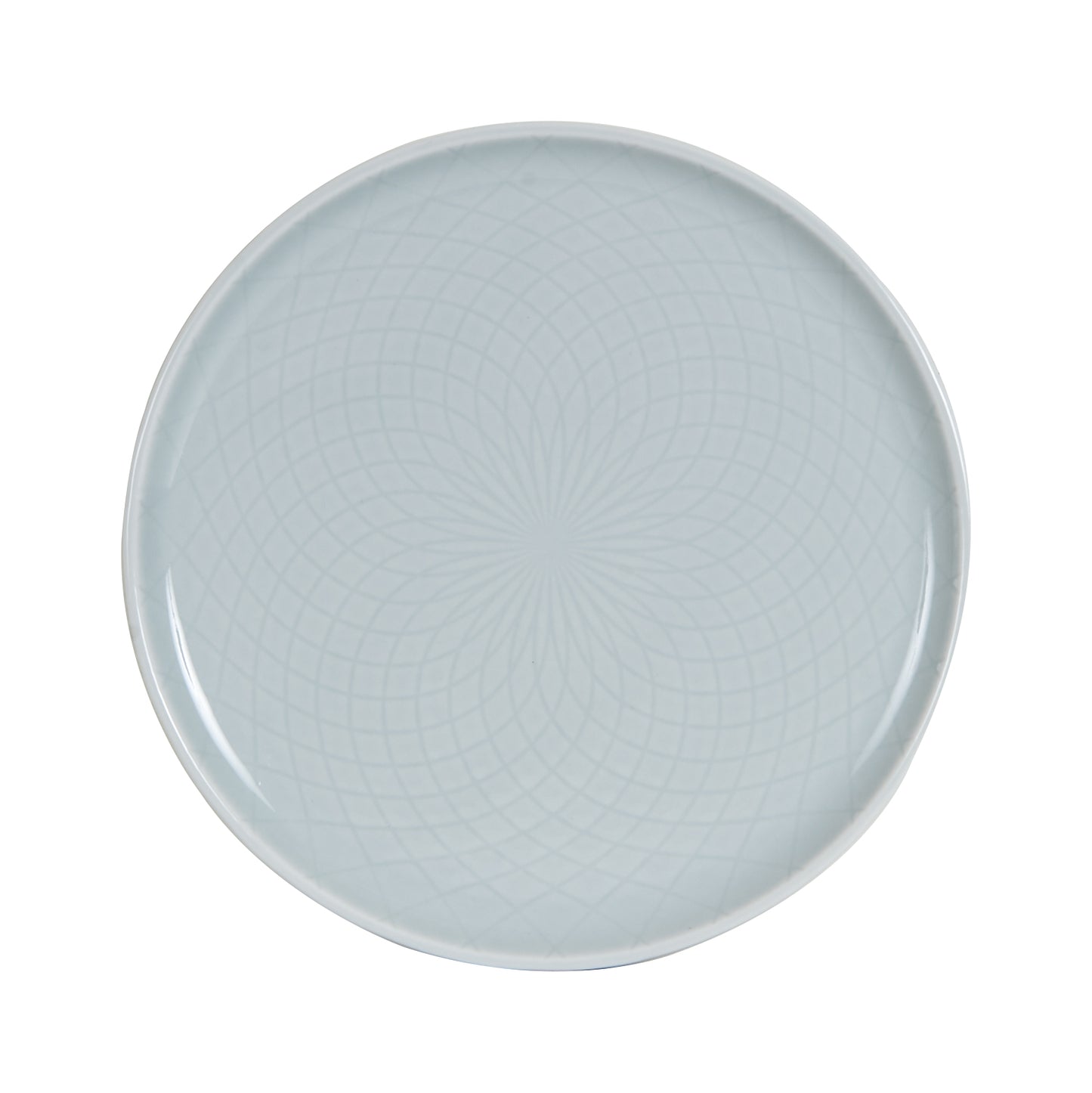 Sm Light Grey Plate With Design