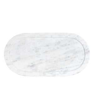 White Oval Marble Board