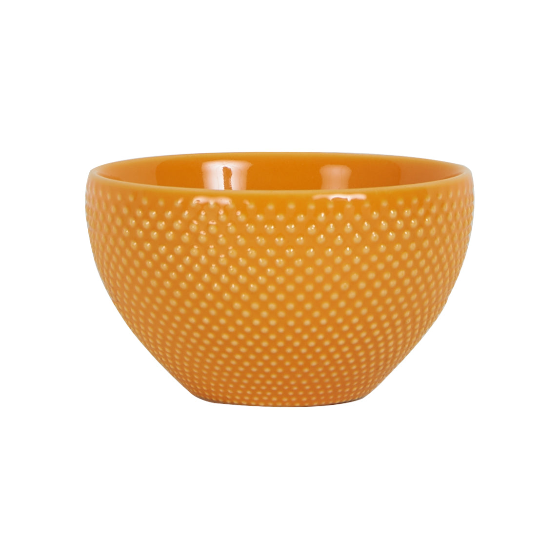 Sm LightOrange Bowl With Dotted Texture