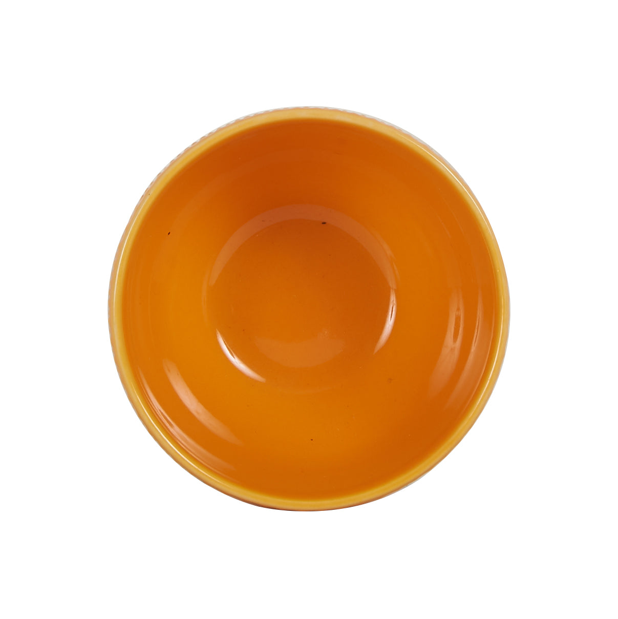 Sm LightOrange Bowl With Dotted Texture