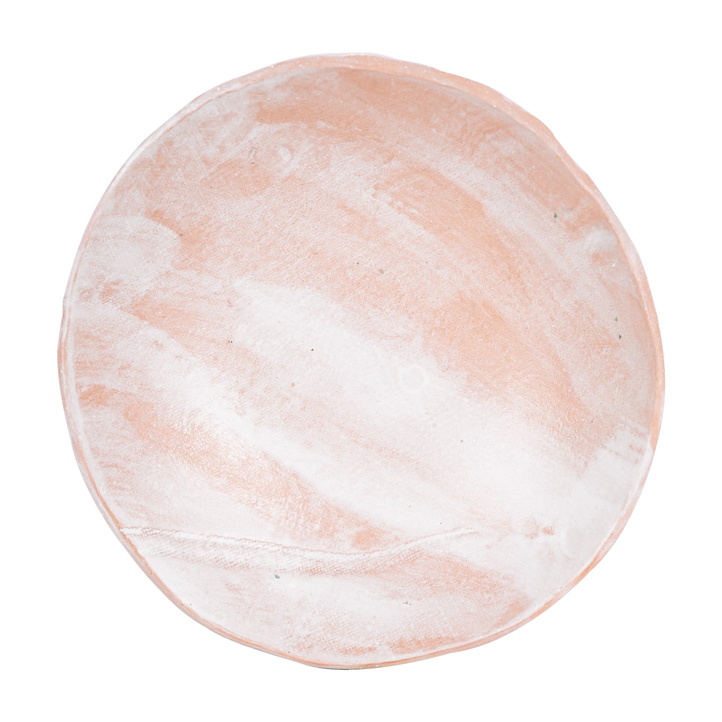 Md Pink Bowl With White Streaks