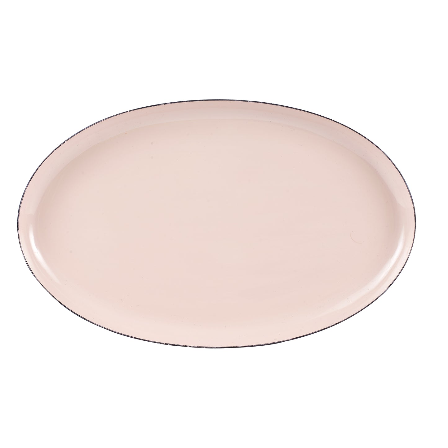 Pink Platter With Black Rim