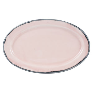 Pink Platter With Black Rim
