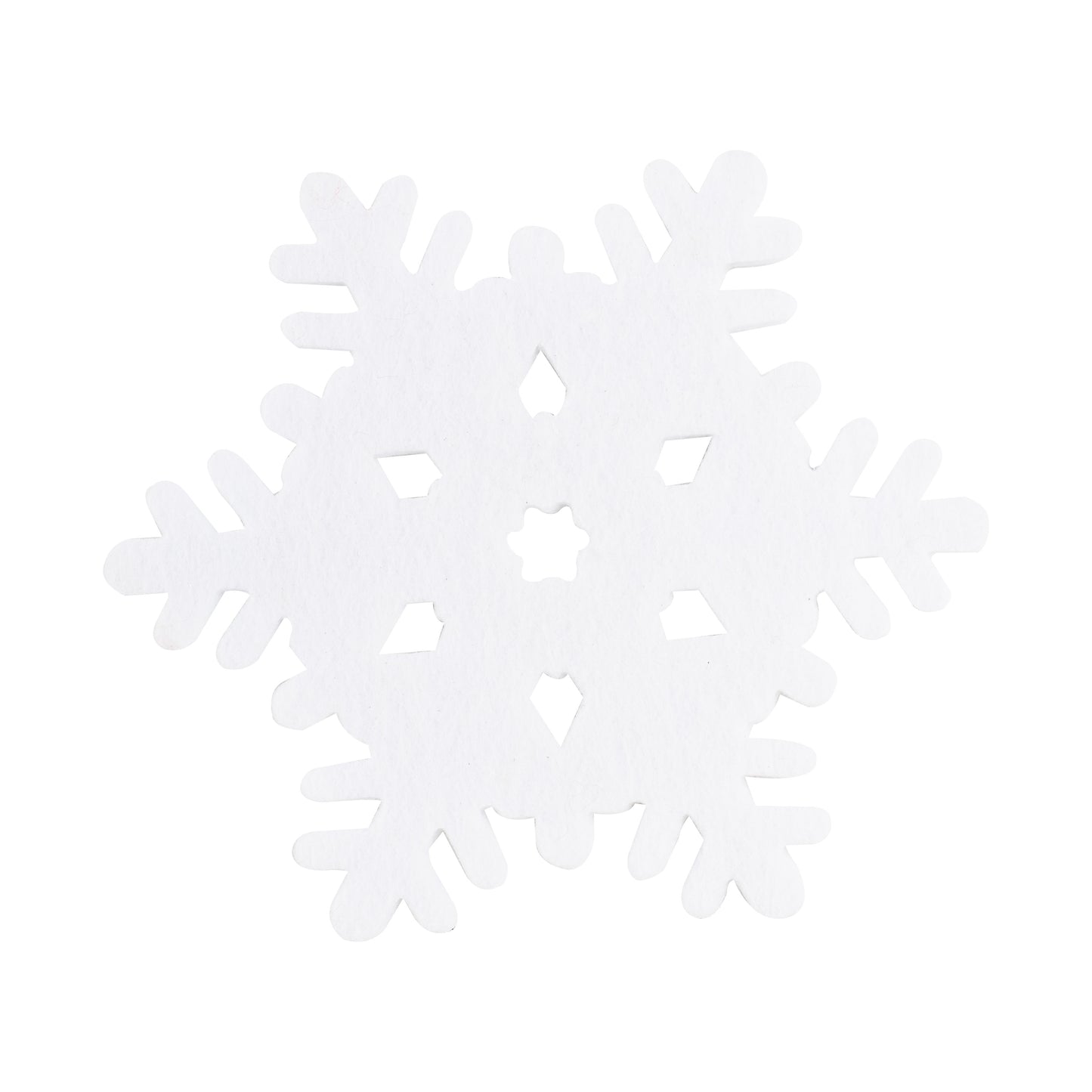 White Felt Snowflake Coaster