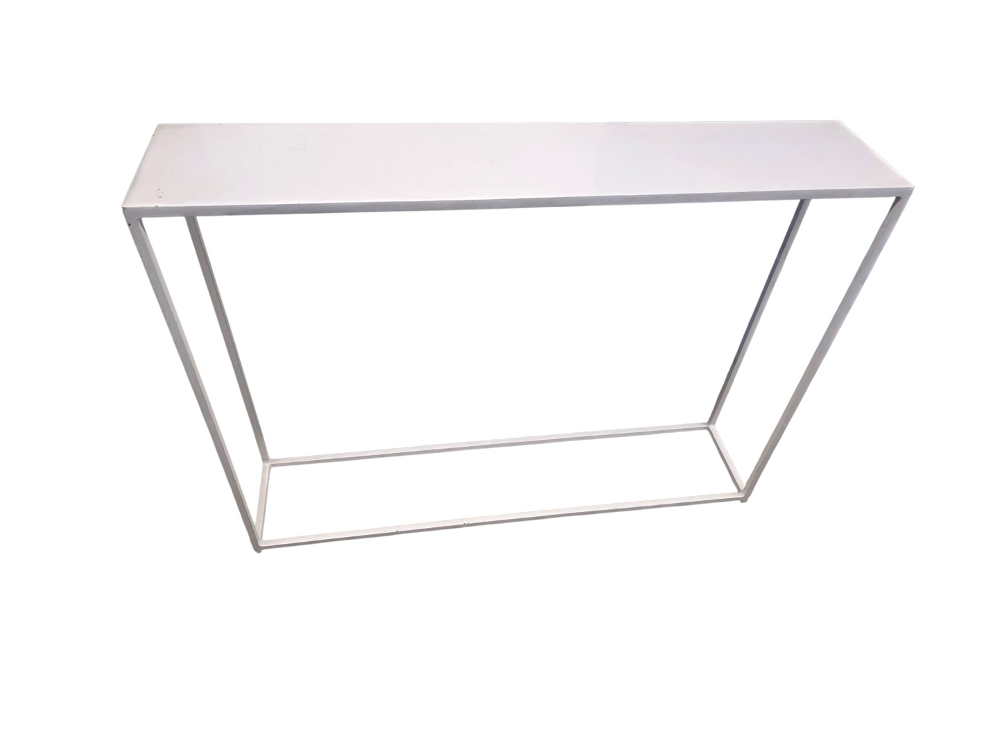 Thin White Console Table
