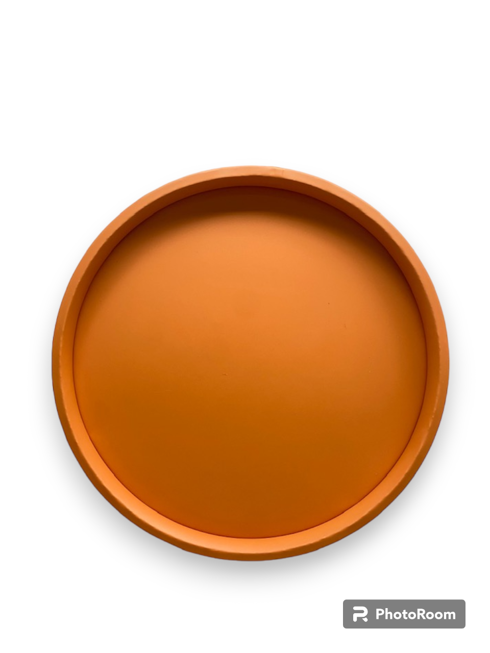 Lg Orange Leather Tray