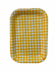 Small Yellow Gingham Tray