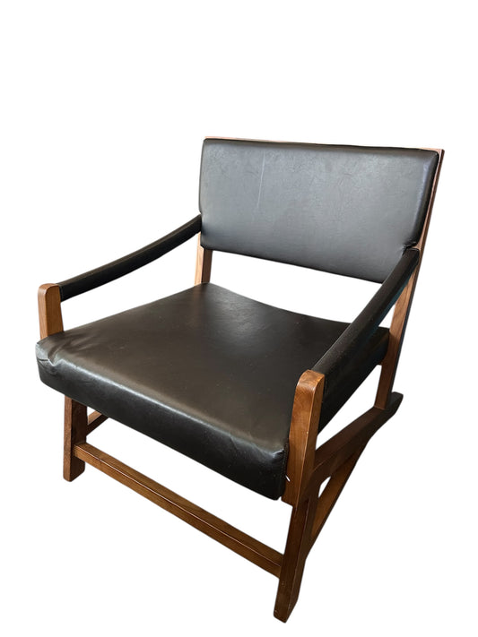 Black and Wood Occasional Chair