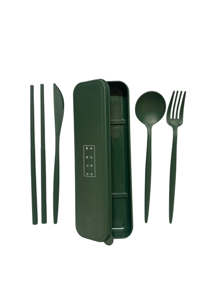 Green Corn Husk Flatware Set