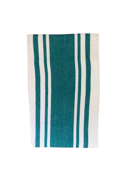 Teal Striped Tea Towel