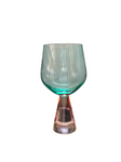 Blue Drinking Glass / Pink Stem