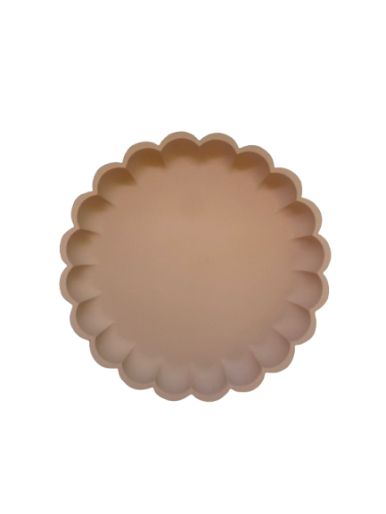 Pale Pink Flute Tray/Plate/Platter