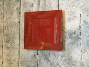Red Square Ceramic Plate