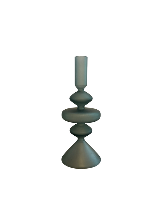 Green Glass Candle Stick