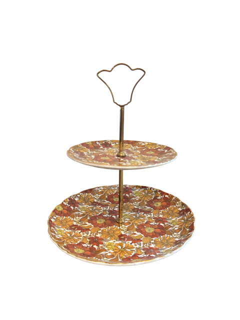 Two Tiered Vintage Cake Stand