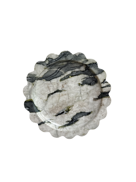 Green and White Small Marble Tray / Catch - All
