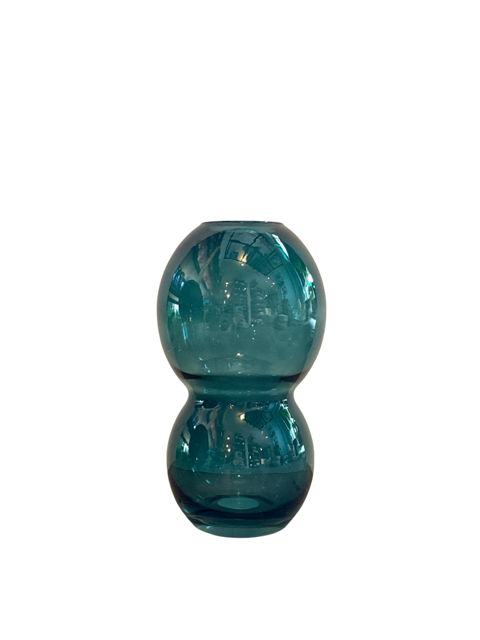 Teal Glass Vase