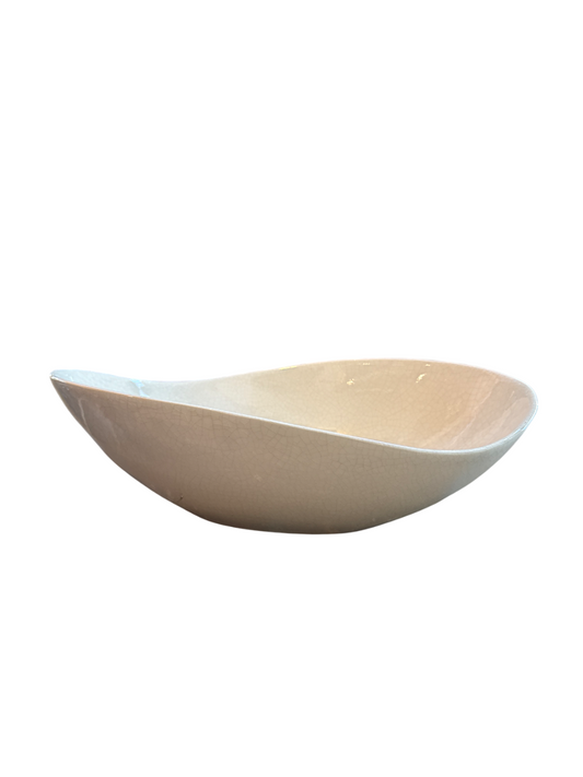 Large Cream Decorative Bowl