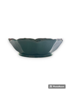 Green Fluted Ceramic Bowl