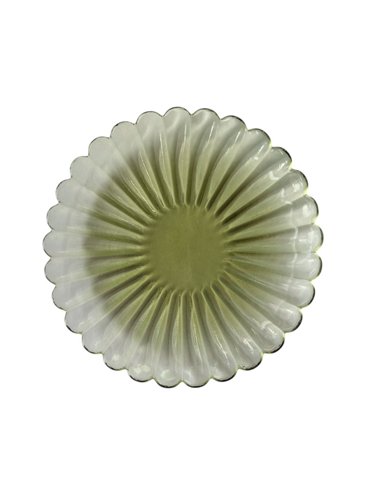 Green Glass Plate