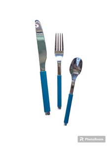 Teal Blue Flatware Set