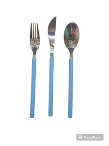 Blue Handle Cutlery Set