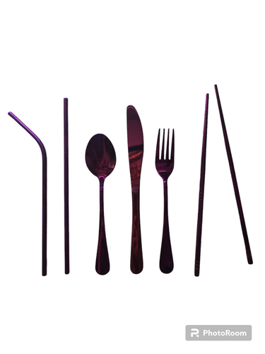 Purple Flatware Set