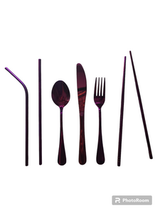 Purple Flatware Set