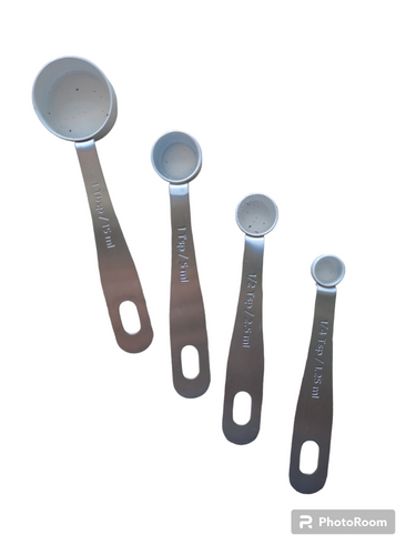 White Scoop Measuring Spoons