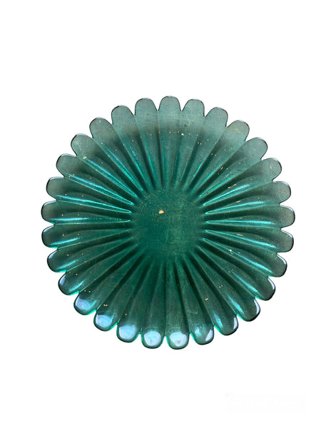 Pretty Green Glass Plate