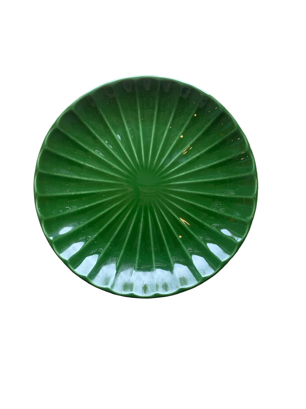 Green Fluted Plate