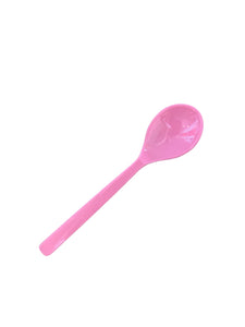 Pink Plastic spoon