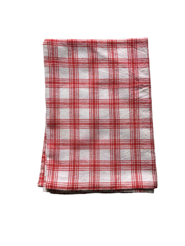 Red & White Checkered Linen Napkin