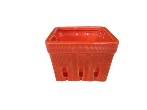 Orange Ceramic Basket