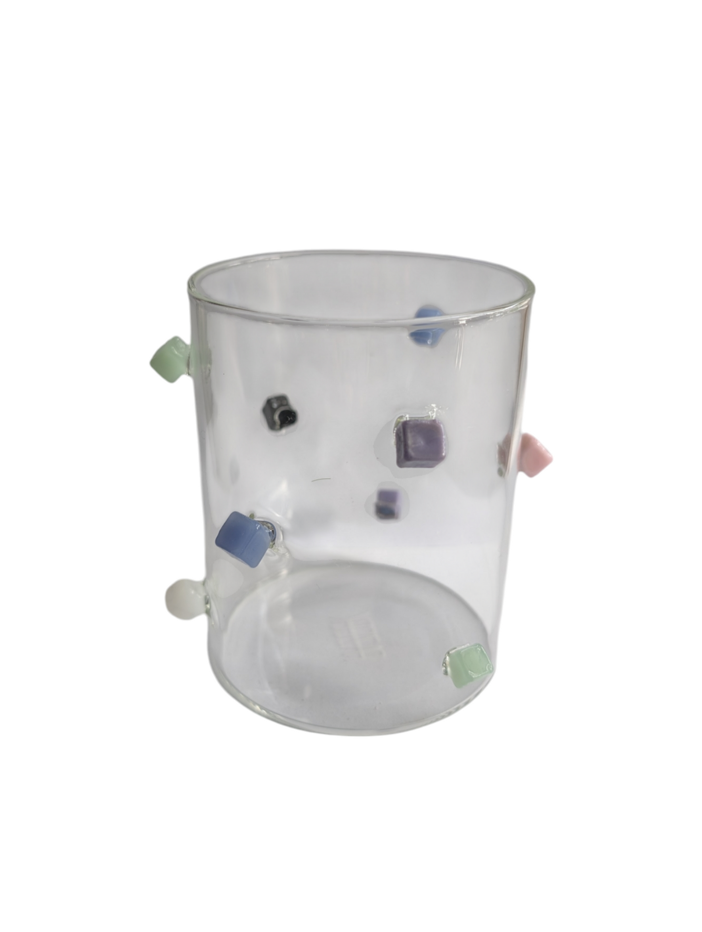 Drinking Glass with Coloured Blocks