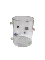 Drinking Glass with Coloured Blocks